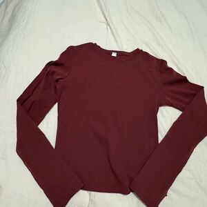 Maroon Long Sleeve Top